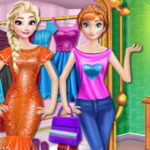 Elsa and Anna Shopping Time