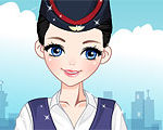 Stewardess Dress-Up Game