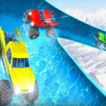 Crazy Monster Truck Water Slide Game