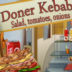 Döner Kebab : salade, tomates, oignons