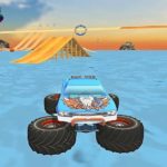 Water Surfer Vertical Ramp Monster Truck Game