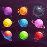 Bubble Shooter Colored Planets